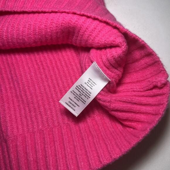Talbots Sweater Womens Plus Size 3X Pink Ribbed Wool Blend 1/2 Button Up NWOT - Picture 8 of 11